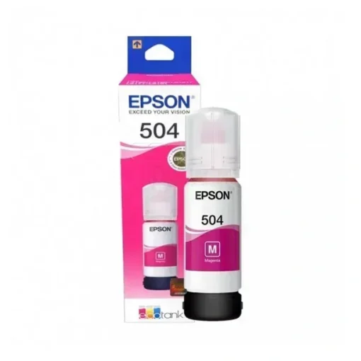 Botella tinta magenta Epson 504, 70ml, para EcoTank L4150 (MPN T504320-AL, Suministros para impresoras) img-1