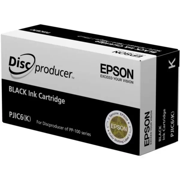 Epson Cartucho De Tinta Pjic6-K Negra (Para Impresora Discproducer Pp-100 C13S020452 img-1