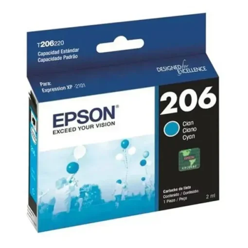 Epson Cartucho De Tinta T206 Azul Ciánico Original Inyección De Tinta T206220-AL img-1