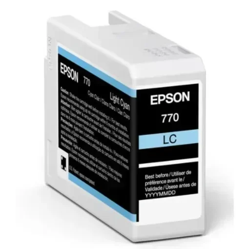 Epson Cartucho De Tinta Ultrachrome Pro10 T770, 25Ml, Cian Claro (MPN T770520, Suministros para impresoras) img-1