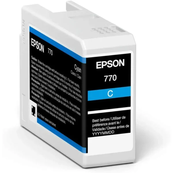 Epson Cartucho De Tinta Ultrachrome Pro10 T770, 25Ml, Cian T770220 img-1