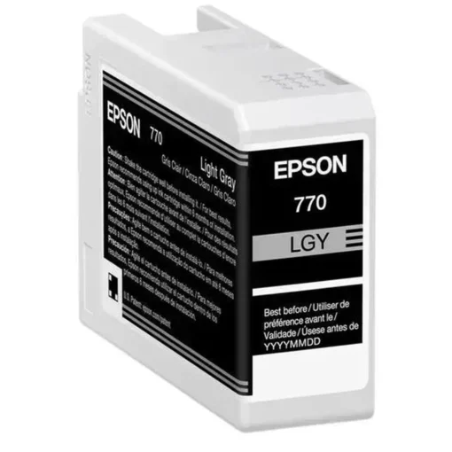Epson Cartucho De Tinta Ultrachrome Pro10 T770, 25Ml, Gris Claro (MPN T770920, Suministros para impresoras) img-1