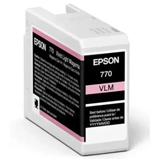 Epson Cartucho De Tinta Ultrachrome Pro10 T770, 25Ml, Magenta Claro (MPN T770620, Suministros para impresoras) img-1