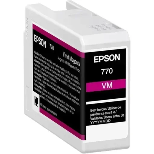 Epson Cartucho De Tinta Ultrachrome Pro10 T770, 25Ml, Magenta (MPN T770320, Suministros para impresoras) img-1