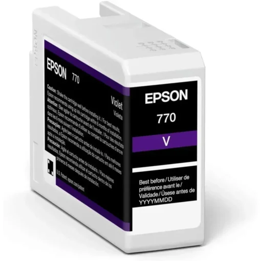 Epson Cartucho De Tinta Ultrachrome Pro10 T770, 25Ml, Violeta (MPN T770020, Suministros para impresoras) img-1