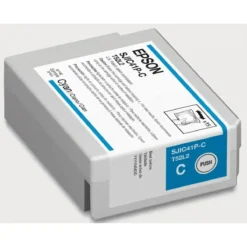 Epson Cartucho de Tinta Sjic41P-C Cián Blíster Con Alarmas De Rf/Acústica (MPN C13T52L220, Suministros para impresoras) img-1