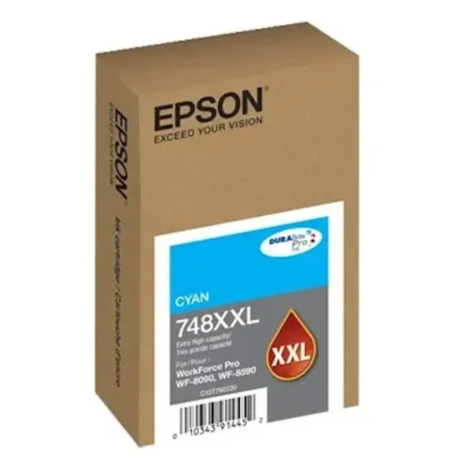 Epson Cartucho de tinta Cian T748XXL Extra alto rendimiento C13T748XXL220 img-1