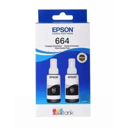 Epson Pack De 2 Botellas De Tinta T664120, 70Ml, Rendimiento 4.000 Páginas T664120-2P img-1