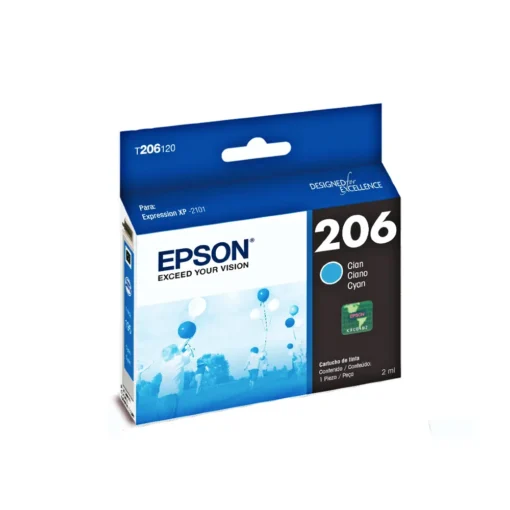 Epson Cartucho De Tinta T206 Azul Ciánico Original Inyección De Tinta T206220-AL C13T206220-AL img-1