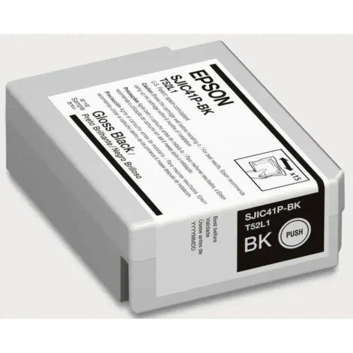 Epson Sjic41P-Bk Negro Brillante Blíster Con Alarmas para TM-C4000 (MPN C13T52L120, Accesorios para Impresoras) img-1