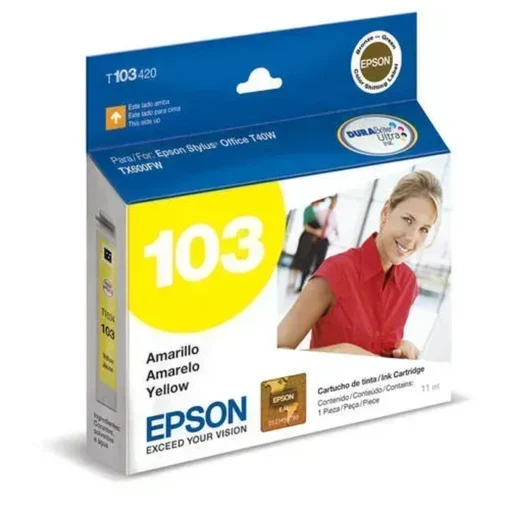 Epson Cartucho De Tinta 103 Amarillo (MPN T103420-AL, Suministros para impresoras) img-1