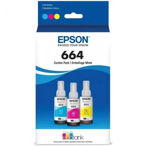 Epson T664 Color Carton Tri Pack Cyan, Magenta, Amarillo T664520-3P img-1