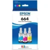 Epson T664 Color Carton Tri Pack Cyan, Magenta, Amarillo (MPN T664520-3P, Suministros para impresoras) img-1