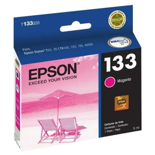 Cartucho Tinta Epson 133 Magenta Original para Stylus NX130, T22, TX420W (MPN T133320-AL, Suministros para impresoras) img-1