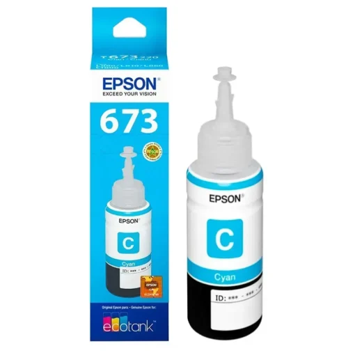 Epson Tinta Cartridge T673 Cián Recarga De Tinta Para L1800, L800, L805, L810 T673220-AL img-1