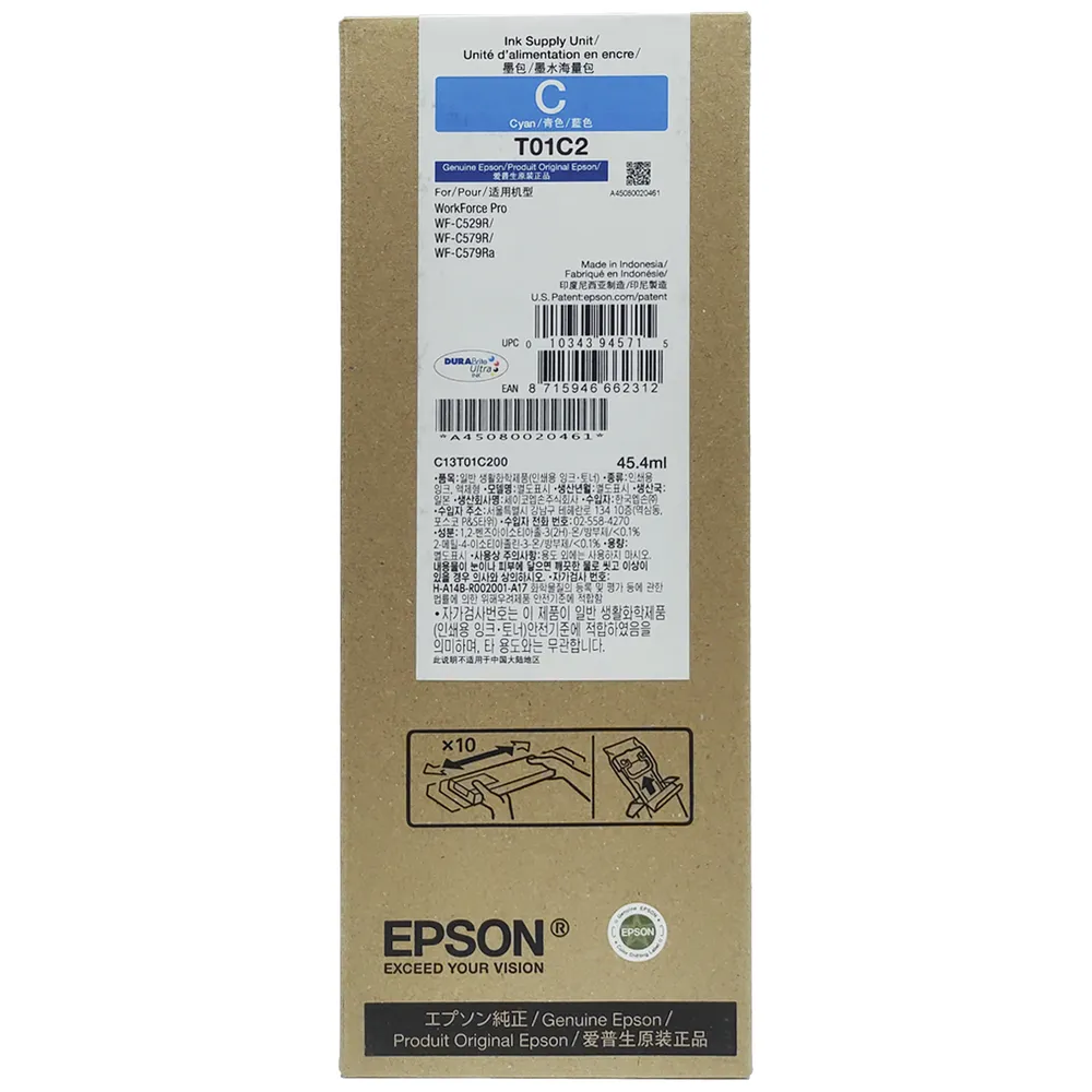 Epson Tinta T01C Wf-C579, 5000 Páginas, Cyan T01C220