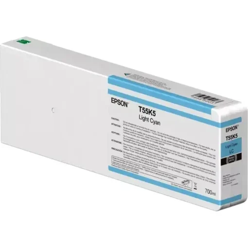 Epson Ultrachrome Hd Lt Cyan Ink Cart 700 Ml (MPN T55K500, Suministros para impresoras) img-1