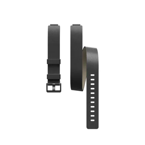 Fitbit Horween Leather Double Wrap Negro Leather, Aluminum FB169LBBK img-1