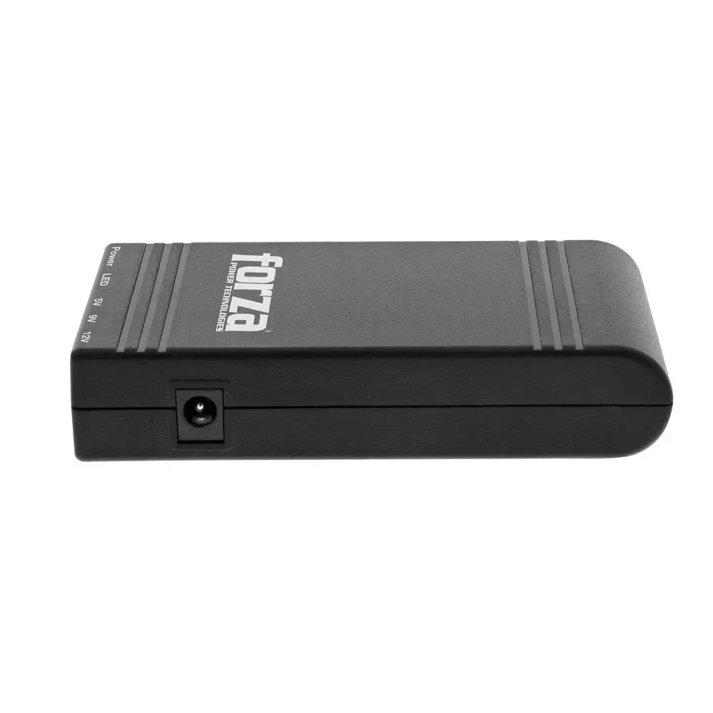 Portable 14W UPS & power bank, USB port, 5/9/12VDC outputs