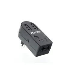 Forza Protector De Voltaje Zion (2 Enchufes, 1500W, 220V, Negro (MPN FVP-1202N-C, UPS (Sistema de Alimentación Ininterrumpida)) img-1