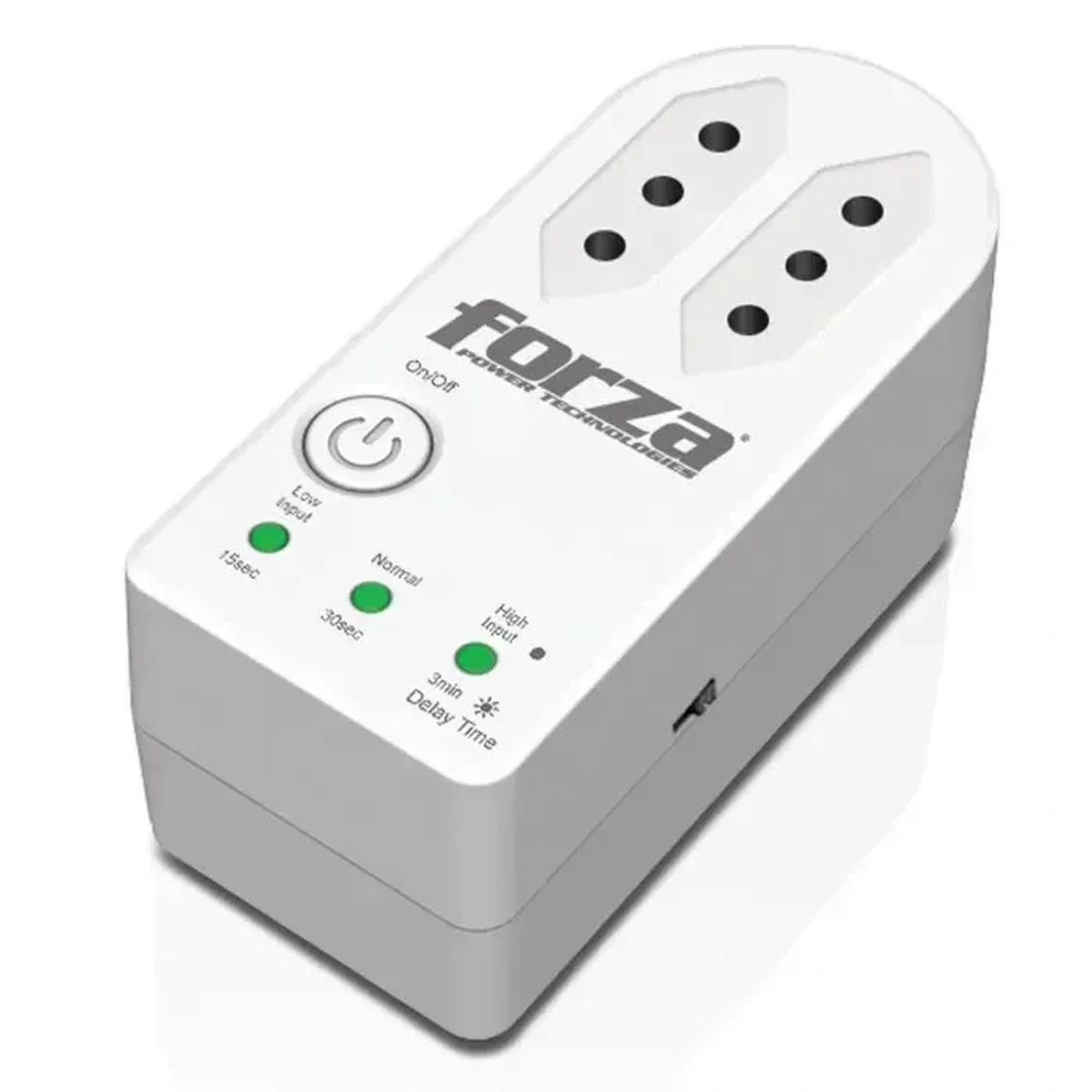 Protector de Voltaje Forza 1500W, 2 Tomas, 220V, Luz LED, Negro (MPN FVP-1202B-C, UPS (Sistema de Alimentación Ininterrumpida)) img-1