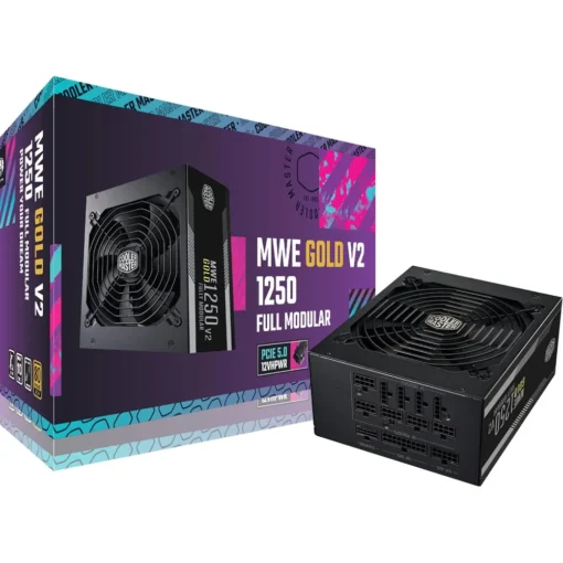 Fuente de Poder 1250W Cooler Master MWE Gold 1250 V2 ATX 3.0 PCIe 5.0 Modular MPE-C501-AFCAG-3WO