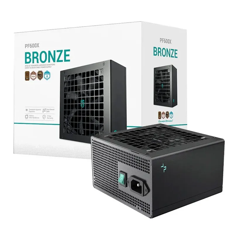 Fuente de Poder 600W DeepCool ( 80 Plus Bronze, No Modular ) (MPN PF600X, Fuentes de poder para PC) img-1