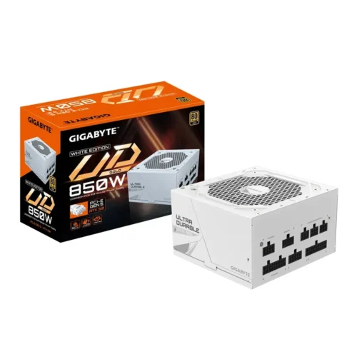 Fuente de Poder 850W Gigabyte UD850GM PG5 White, 80 PLUS, Full Modular (MPN GP-UD850GM PG5W, Fuentes de poder para PC) img-1