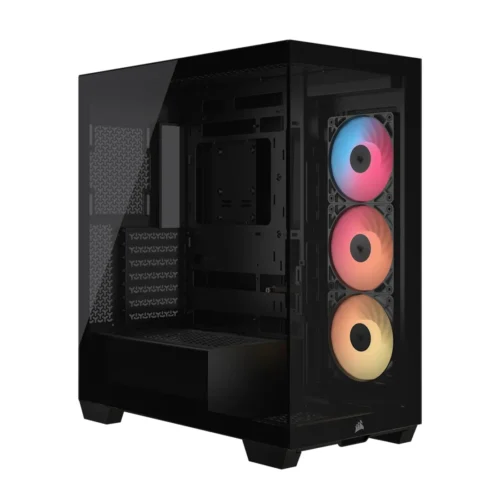 Gabinete ATX Corsair 3500X RS-R ARGB Semitorre Negra (MPN CC-9011322-WW, Gabinetes para PC) img-1