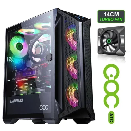 Gabinete GameMax Black COC, ATX, 4 vent. Incl. (MPN BRUFEN C1, Gabinetes para PC) img-1