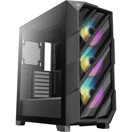 Gabinete Gamer ANTEC DP503 Black, ATX, E-ATX, USB-C, 3 Vent ARGB Incl. (MPN DP503 BLACK, Gabinetes para PC) img-1