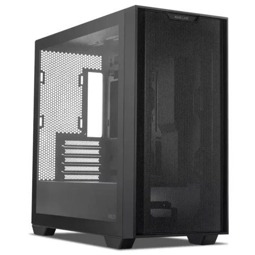 Gabinete Gamer ASUS A21 Micro ATX, Vidrio Templado, malla frontal, Negro (MPN 90DC00H0-B08000, Gabinetes para PC) img-1
