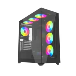 Gabinete Gamer ATX Airflow Storm Black Vidrio Templado (MPN AIRFLOW STORM BK, Gabinetes para PC) img-1