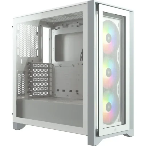 Gabinete Gamer Corsair Icue 4000X Blanco RGB ATX, 3 vent incl. CC-9011205-WW