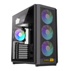 Gabinete Gamer GameMax (ATX, Negro, 4 Ventiladores ARGB/PWM) (MPN F46 BLACK, Gabinetes para PC) img-1