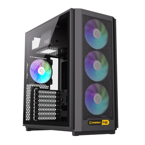 Gabinete Gamer GameMax (ATX, Negro, 4 Ventiladores ARGB/PWM) (MPN F46 BLACK, Gabinetes para PC) img-1