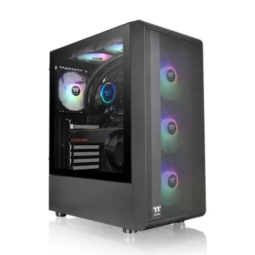 Gabinete Gamer Mid Tower Thermaltake S200 TG ARGB Negro ATX - 3 vent. ARGB Incl. (MPN CA-1X2-00M1WN-00, Gabinetes para PC) img-1