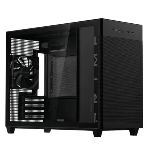 Gabinete Micro ATX ASUS Prime AP201 Tempered Glass Black (MPN 90DC00G0-B38010, Gabinetes para PC) img-1
