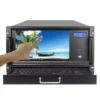 Gabinete Rackeable 6U 19", doble fuente, pantalla 13.3" táctil, teclado (MPN C650A, Servidores en Rack) img-1