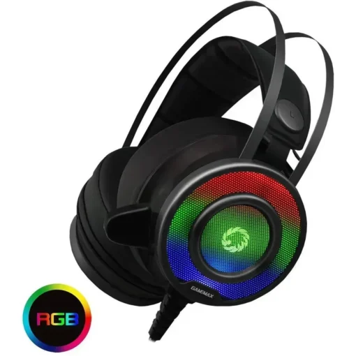 Genericos Audífonos Gamer Pro, Rgb 3.5 Plug, Stereo, Negro (MPN GAMEMAX G200, Audífonos) img-1