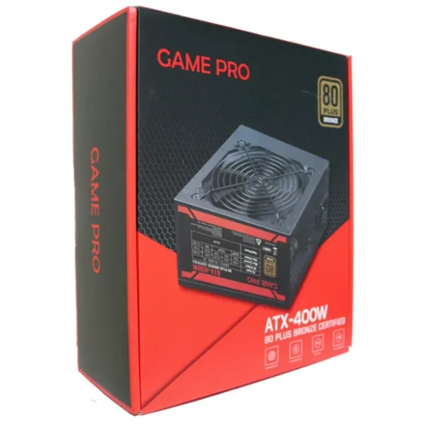 Fuente De Poder 400w Gamepro Atx 400w No Modular Certificada 80 Plus Bronze Centralecl 