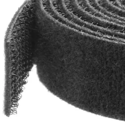 Gestionador de cables Startech, gancho y bucle, rollo 7.5m negro (MPN HKLP25, Cables y accesorios para PC) img-1