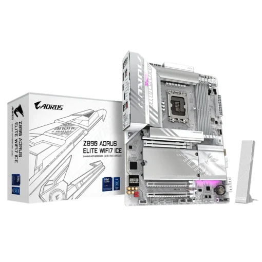 Gigabyte Placa Madre Aorus Color Blanco Lga1851 Intel Core™ Ultra Procesadores (MPN Z890 A ELITE WF7 ICE, Placas madres para PC) img-1