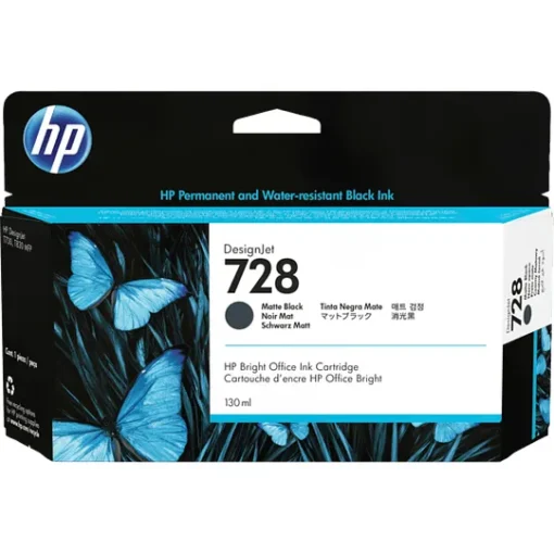 HP 728 130-ml Matte Black Ink Cartridge 3WX25A img-1