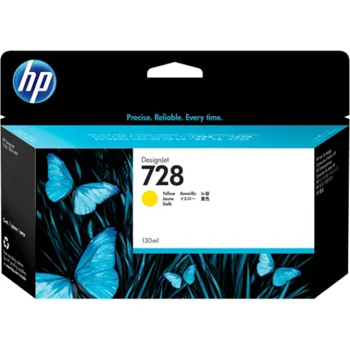 HP 728 130-ml Yellow DesignJet Ink Cartridge F9J65A img-1