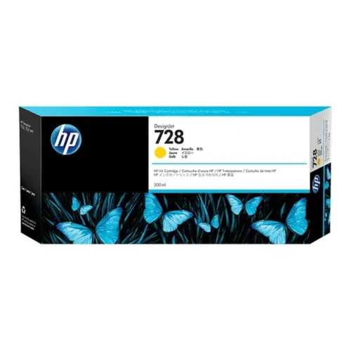 HP 728 300-ml Yellow DesignJet Ink Cartridge (MPN F9K15A, Suministros para impresoras) img-1