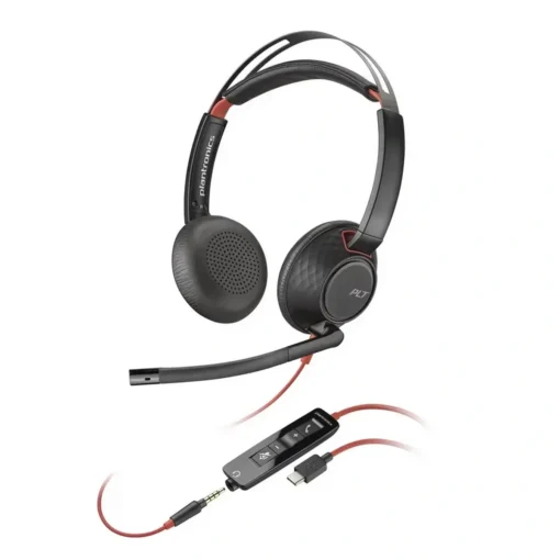 HP Poly Blackwire 5220 Stereo USBC Headset 35mm Plug USBCA Adapter (MPN 8X231AA, Audífonos) img-1