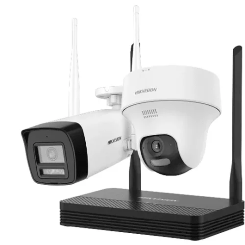 Hikvision Network Cámara De Seguridad 2Mp H.265 One Bullet + One Tur (MPN NKS422W02H, Cámaras de seguridad) img-1
