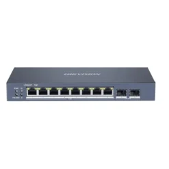 Hikvision Switch 10/100/1000 10P/ 8P Poe + 2 P Fibra (MPN DS-3E1510P-SI(O-STD), Switches de red) img-1