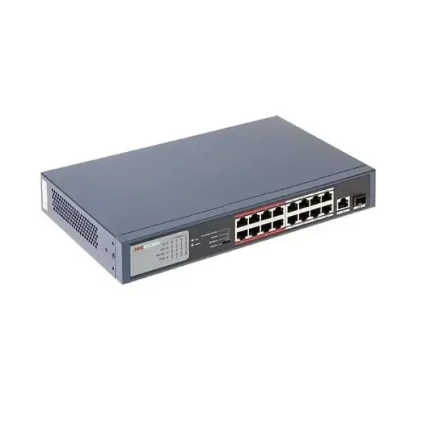 Hikvision Switch Fast Ethernet 10/100 (Puerto Sfp X2, Pueto Rj-45 X16, Auto DS-3E0318P-E img-1